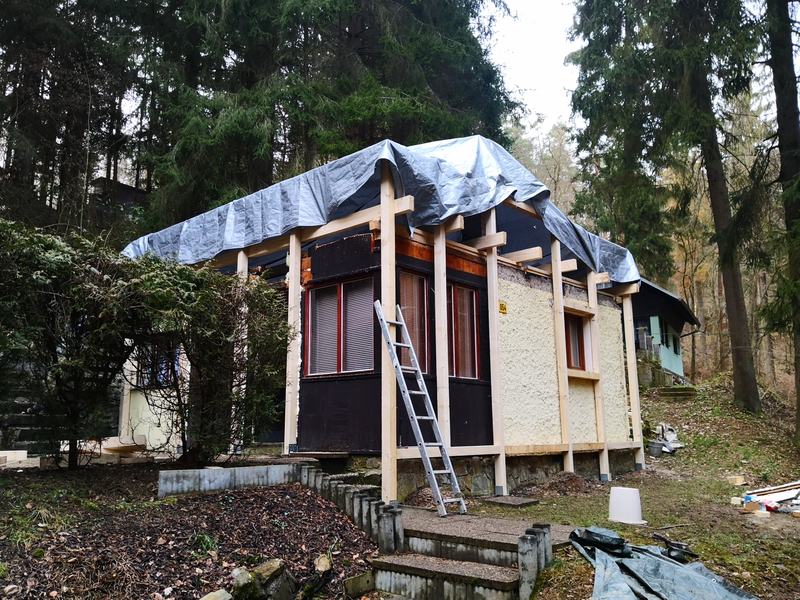 Konstrukce nástavby nad stávajícím stropem